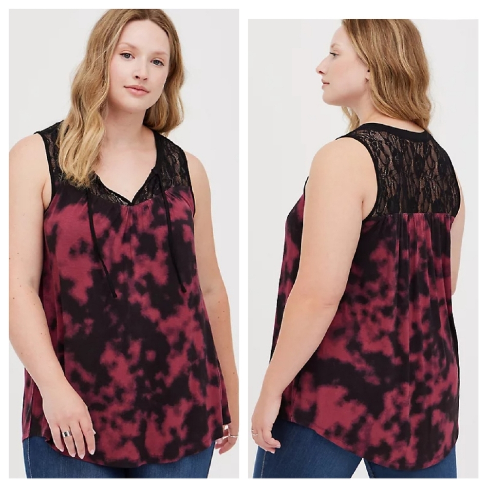 Torrid Lace Tie-dye Swing Camy